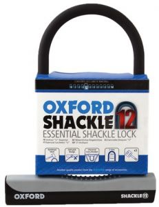 Zámok U profil Shackle 12, OXFORD (šedý/čierny, priemer čapu 12 mm)