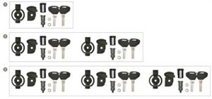 set 3 bezpečnostných zámkov na kufre KAPPA, 2x kľúč, KSL103