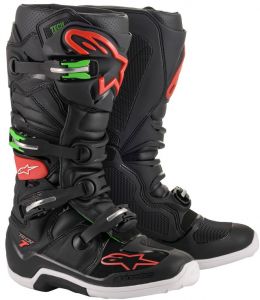 topánky TECH 7, ALPINESTARS (čierna/červená/zelená)
