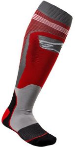 ponožky MX PLUS-1 2020, ALPINESTARS (červená/šedá)
