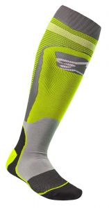 ponožky MX PLUS-1 2020, ALPINESTARS (žltá fluo/šedá)
