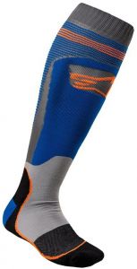 ponožky MX PLUS-1 2020, ALPINESTARS (modrá/oranžová fluo)