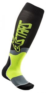 ponožky MX PLUS-2, ALPINESTARS (čierna/žltá fluo)