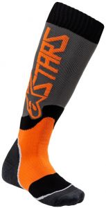 ponožky MX PLUS-2 2020, ALPINESTARS, detské (šedé/oranžové fluo)