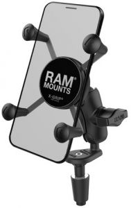 Držiak mobilného telefónu X-Grip s uchytením do krku riadenia motocykla, RAM