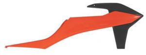 spojlery - kryty chladiča, RTECH (oranžovo-čierne, pár) KTM SX/EXC 125/150/250