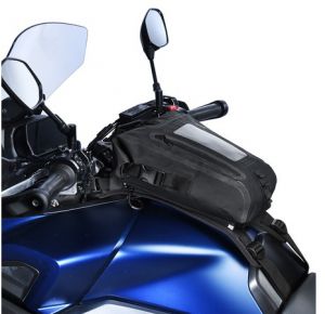 Tankbag na motocykel AQUA S8 s popruhmi, OXFORD, OL756 (čierny, objem 8 l)