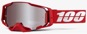 okuliare ARMEGA RED, 100% (HIPER strieborné plexi s prípravou pre odhadzovačky)