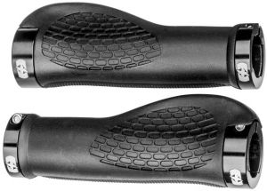 gripy ERGO LOCK-ON so skrutkovacími objemkami, OXFORD (čierne, dĺžka 128mm, 1 pá