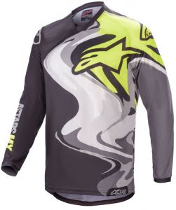 dres RACER FLAGSHIP 2021, ALPINESTARS (čierna/šedá/žltá fluo)