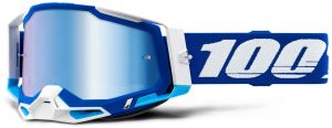 RACECRAFT 2 100% - USA, okuliare modré - zrkadlové modré plexi