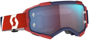okuliare FURY, SCOTT - USA (červená/modrá/ modré chrom plexi)