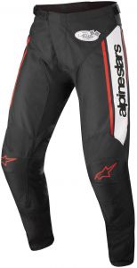 nohavice RACER FLAGSHIP, ALPINESTARS (čierna/biela/červená fluo)