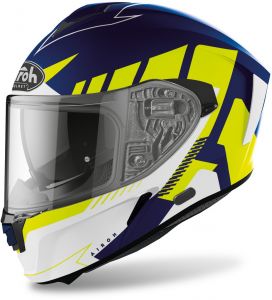 integrálna prilba na motocykel SPARK Rise, AIROH (matná modrá/žltá)