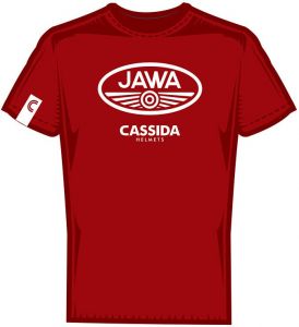 Tričko JAWA edice, CASSIDA (červená-bordová)
