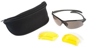 Okuliare s vymeniteľnými sklami (čiré, slnečné, žlté), NOX
