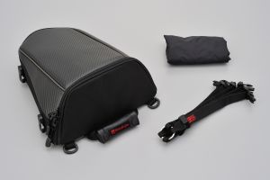 Taška na sedadlo spolujazdca objem 4L, HENLYBEGINS (karbon dekor, čierna lem)
