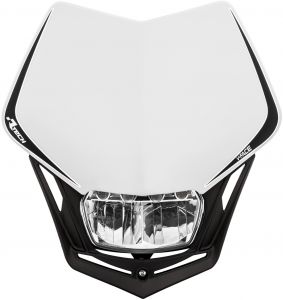UNI predná maska aj so svetlom V-Face FULL LED, RTECH (bielo-čierna)