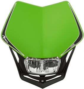 UNI predná maska aj so svetlom V-Face FULL LED, RTECH (zeleno-čierna)