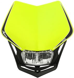UNI predná maska aj so svetlom V-Face FULL LED, RTECH (neonovo-čierna)
