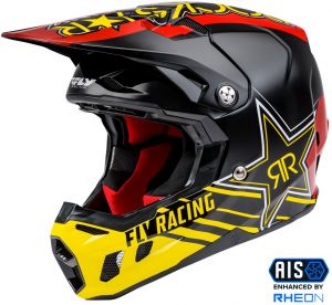 prilba FORMULA CC ROCKSTAR, (čierna,červená/žltá)