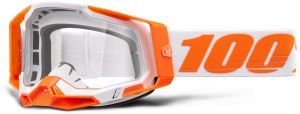 RACECRAFT 2 100% - USA, okuliare ORANGE - číre plexi
