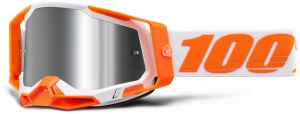 RACECRAFT 2 100% - USA, okuliare ORANGE - strieborné plexi