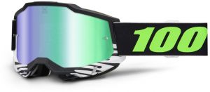 okuliare ACCURI 2 SPECIAL 100% UTV (limited edition KenBlock) zelené chróm plexi