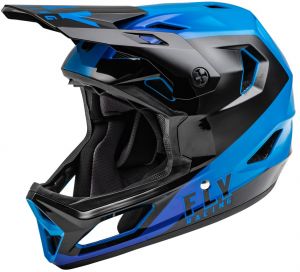 cyklo prilba RAYCE, FLY RACING - USA (čierna/modrá)