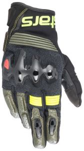 rukavice na motocykel HALO 2022, ALPINESTARS (čIernA/zelená/žltá fluo)