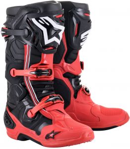 Topánky TECH10 2023 limitovaná edícia ACUMEN, ALPINESTARS (červená/čierna/biela)