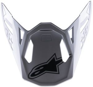 šilt pre prilby SUPERTECH S-M8 FACTORY, ALPINESTARS (čierna/biela/červená fluo)