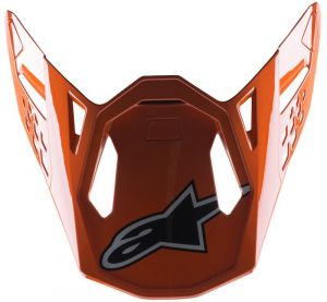 šilt pre prilby SUPERTECH S-M8 FACTORY, ALPINESTARS (tmavá modrá/oranžová/žltá)