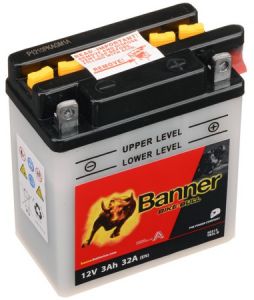 Batéria 12V, YB3 l-B, 3Ah, 32A, BANNER Bike Bull 98x56x110