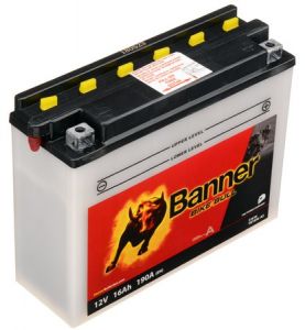 Batéria 12V, YB16AL-A2, 16Ah, 190A, BANNER Bike Bull 207x71x164