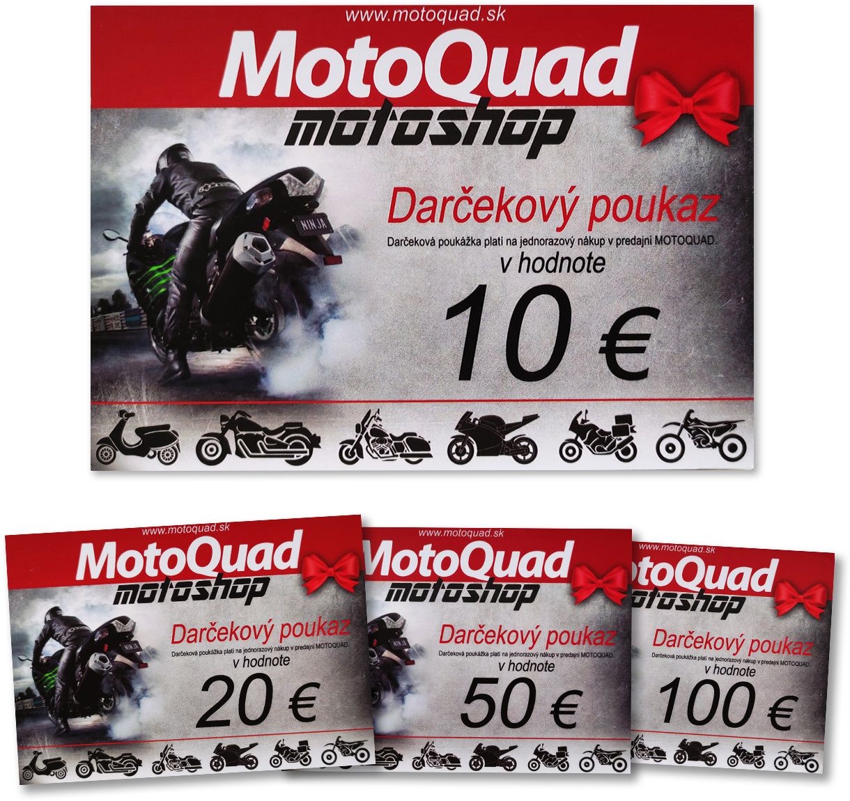 Darčeková poukážka pre motorkára - vianočný darček